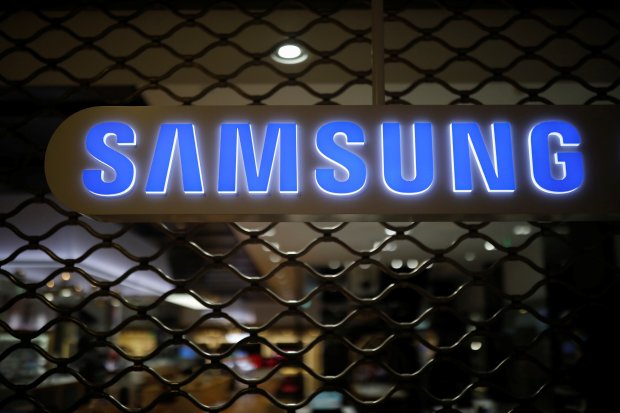 The logo of Samsung Electronics is seen at its office building in Seoul
